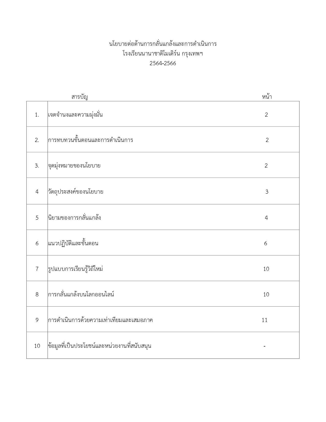 Anti Bullying Policy 2021 2023 Thai Language page 0003