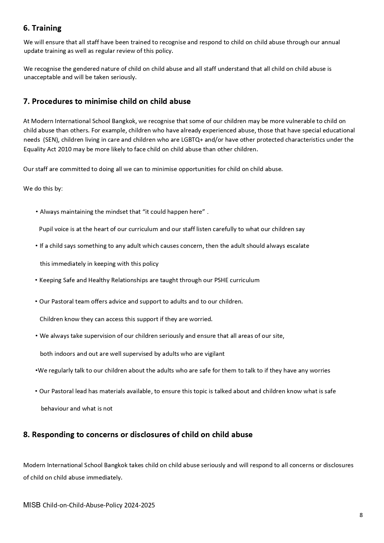 Child on Child Abuse Policy page 0008