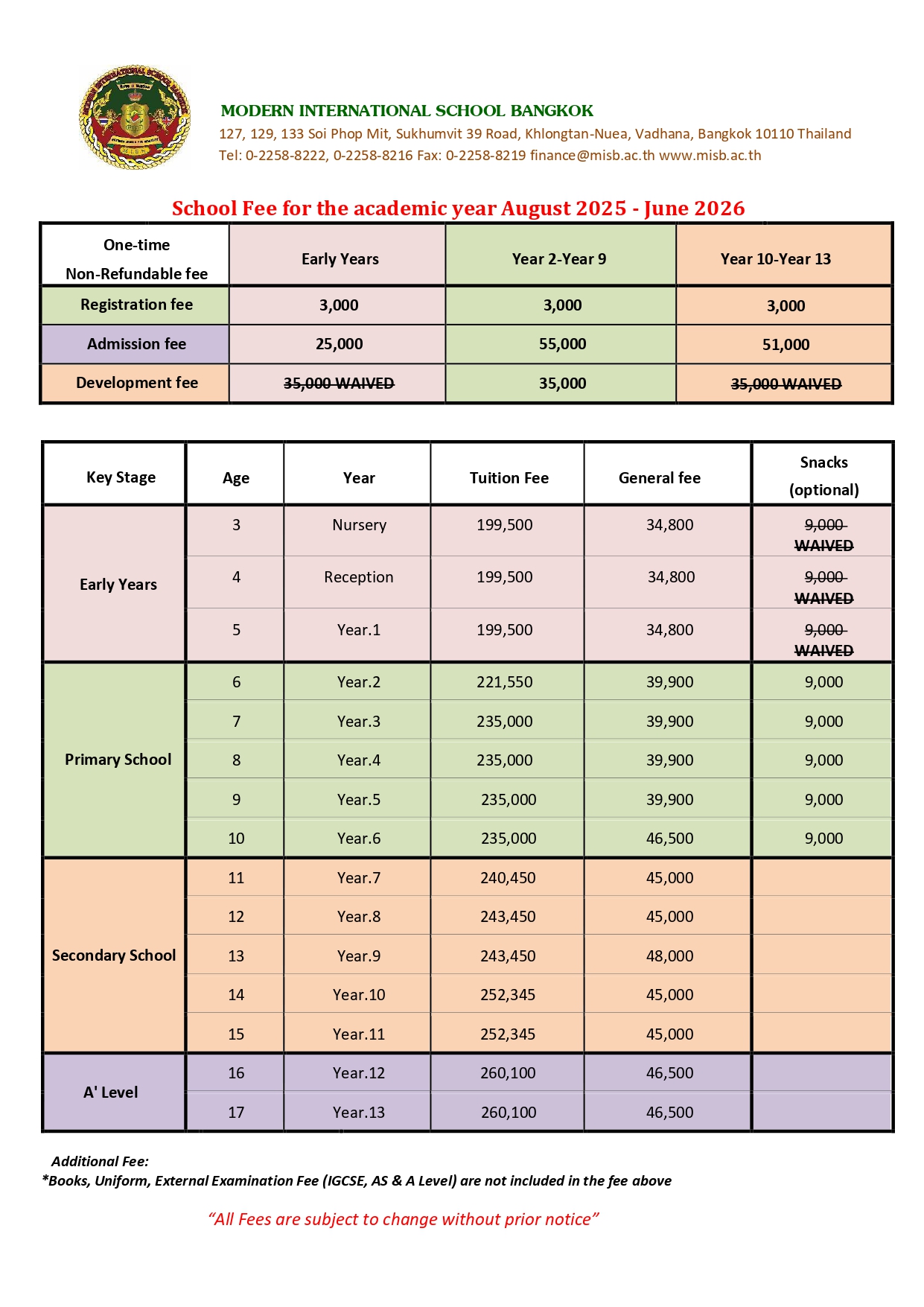 MISB Fees 2025 2026 Full year 1 page 0001