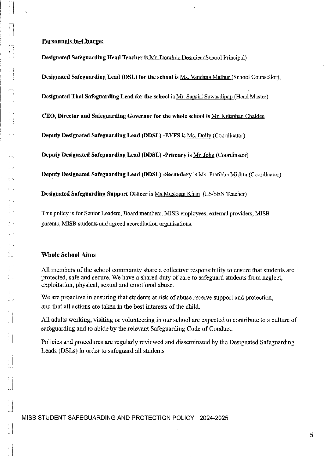 MISB Student Safeguarding and Protection Policy 2024 2025 page 0005