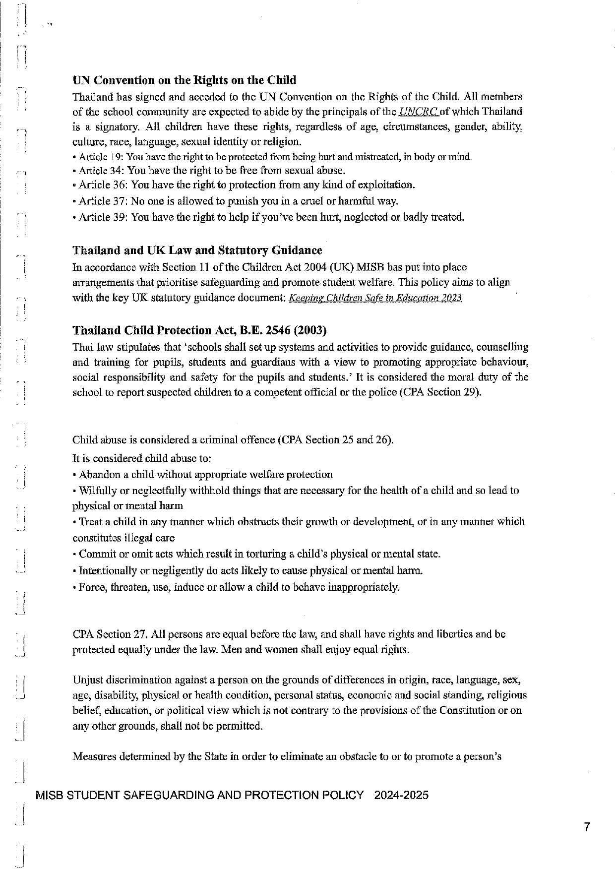 MISB Student Safeguarding and Protection Policy 2024 2025 page 0007