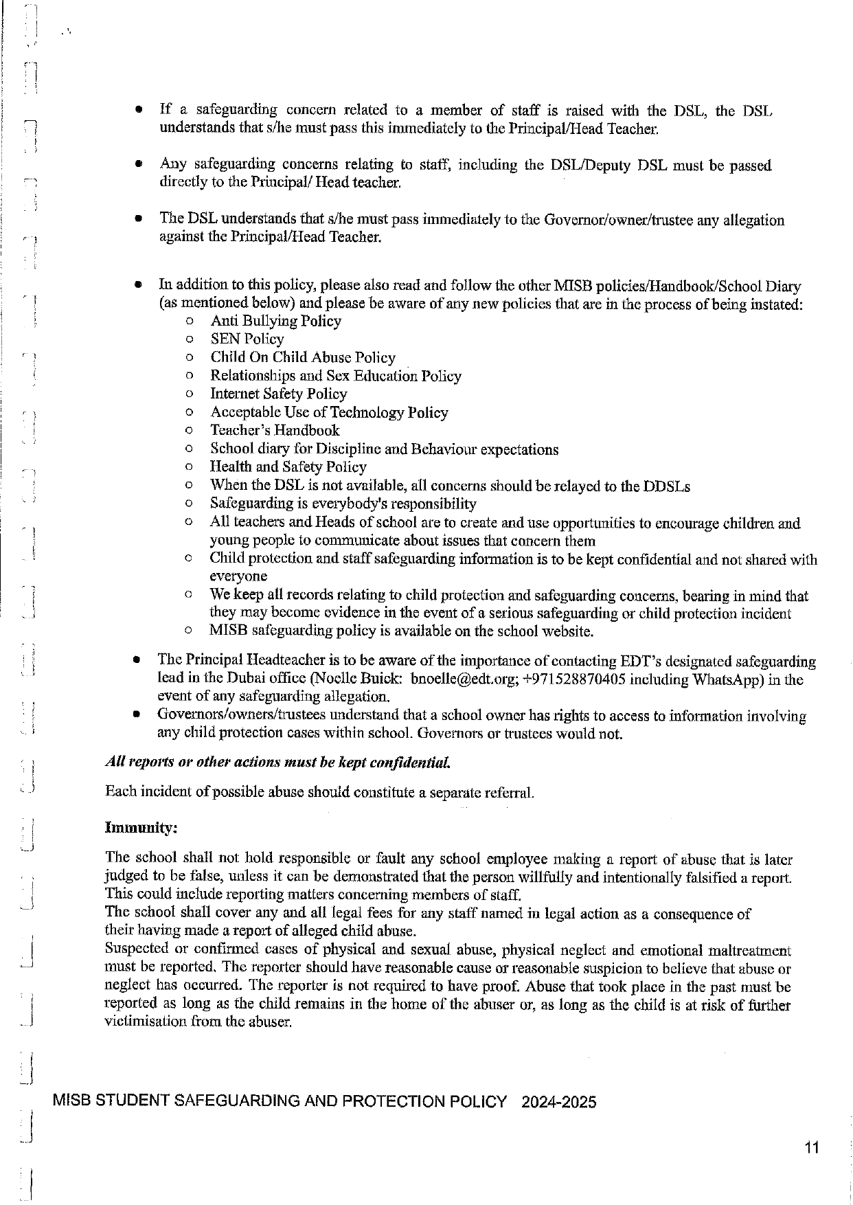 MISB Student Safeguarding and Protection Policy 2024 2025 page 0011