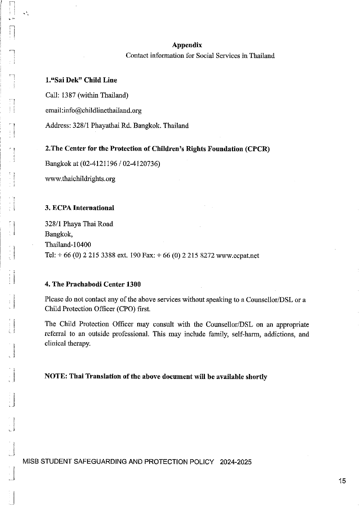 MISB Student Safeguarding and Protection Policy 2024 2025 page 0015